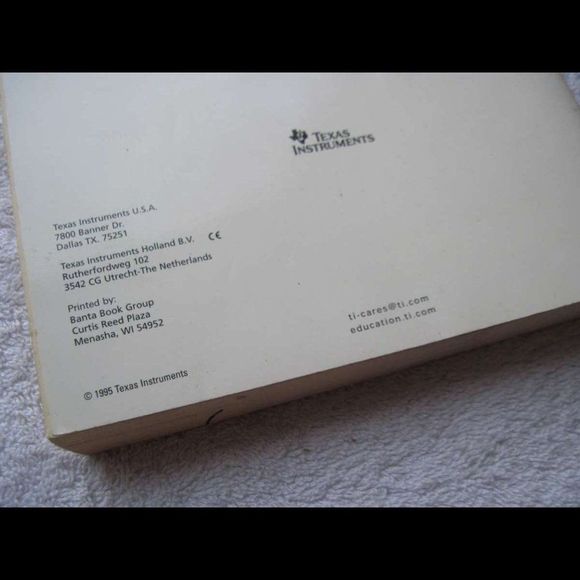 Texas Instruments TI-86 Graphing Calculator Guidebook User Manual Instructions - Picture 3 of 9